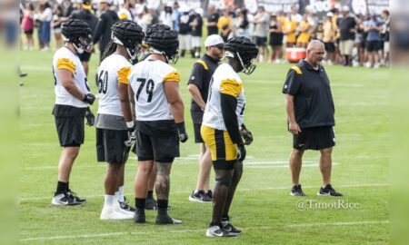 Pat Meyer offensive line Steelers training camp