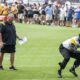 Broderick Jones Pat Meyer Steelers training camp