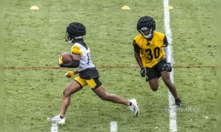 Calvin Austin III Beanie Bishop Jr. Steelers training camp