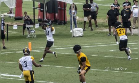 George Pickens Darius Rush Russell Wilson Steelers training camp