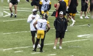 Russell Wilson Mike Tomlin Omar Khan Steelers training camp Pickett