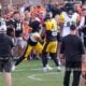 Najee Harris Patrick Queen backs on backers Friday Night Lights Steelers training camp