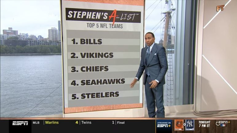 ‘We Ain’t Seen That In A Long Time’: Stephen A. Smith Ranks Steelers No. 5 In NFL