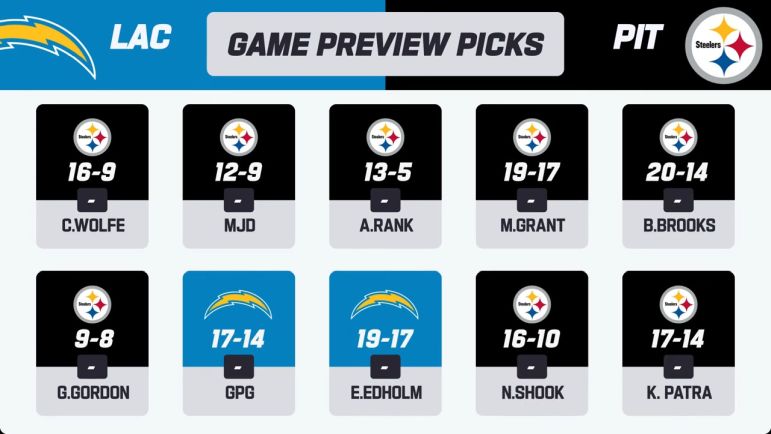 Steelers Chargers Picks