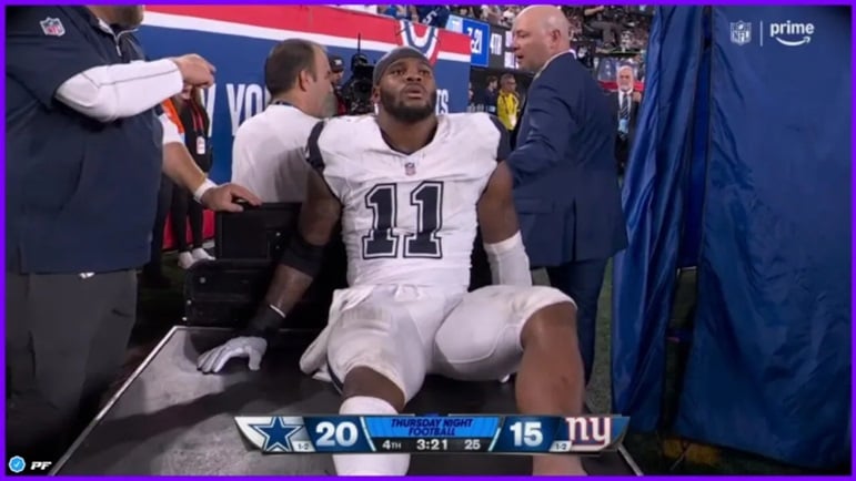 Cowboys Star LB Micah Parsons Carted Off With Leg Injury - Steelers Depot