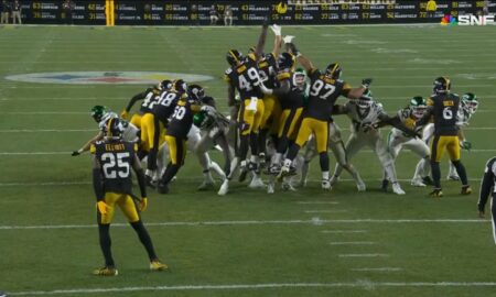 Dean Lowry FG block Steelers special teams