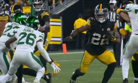 Najee Harris Steelers run game load the box