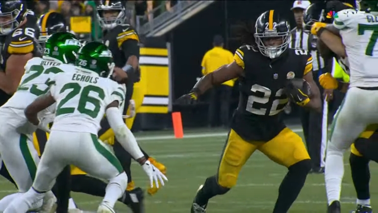 Najee Harris Steelers run game load the box