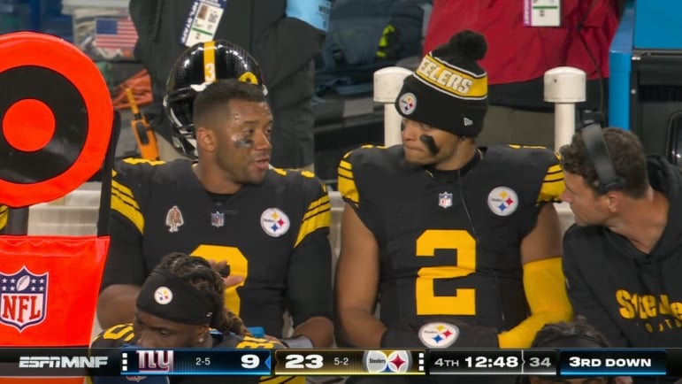 Steelers quarterbacks Justin Fields Russell Wilson