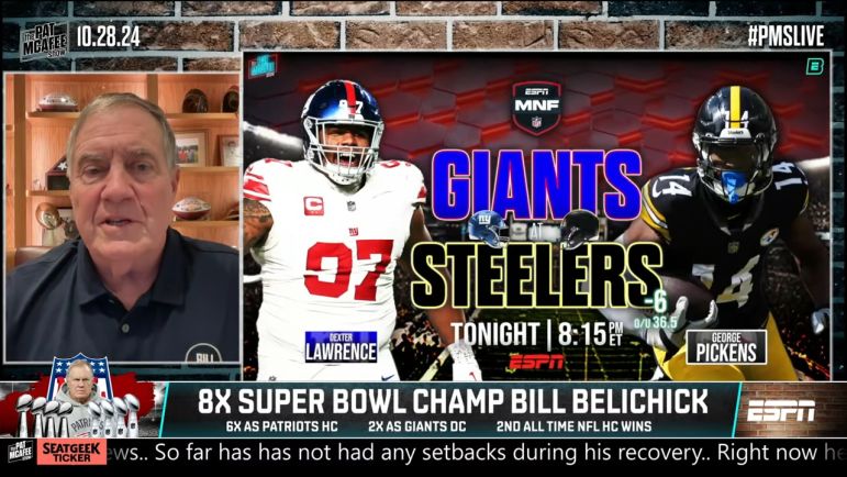 Bill Belichick Steelers Giants