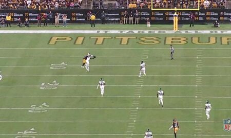 Steelers Jets passing chart