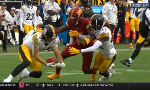 Ben Skowronek Steelers Commanders muffed punt