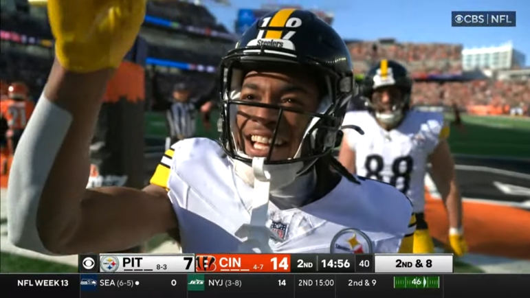 Image George Pickens image beautiful image beautiful image beautiful image beautiful - Film Room: Calvin Austin's TD Was A Scheme Of Beauty - Steelers Depot