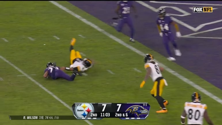 Russell Wilson fumble Steelers