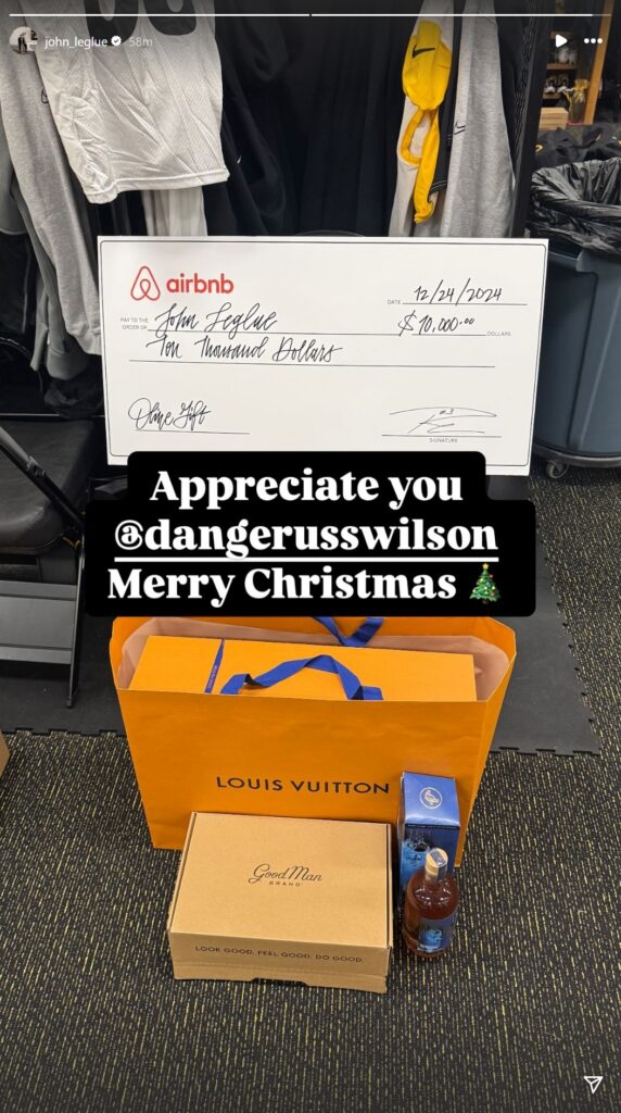 Russell Wilson gifts instagram