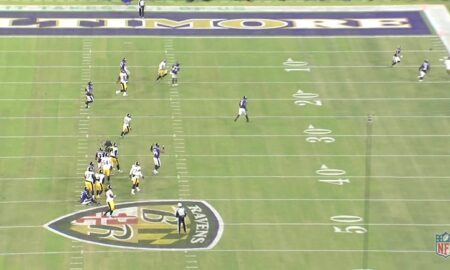 Steelers Ravens passing chart