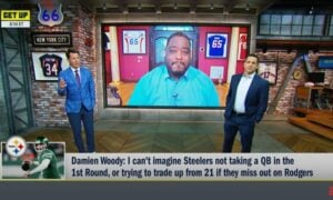 Damien Woody Aaron Rodgers