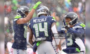 Russell Wilson Tyler Lockett DK Metcalf