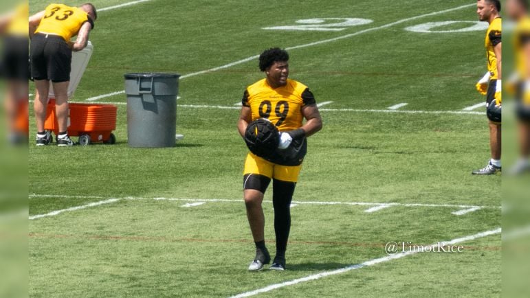 Derrick Harmon Steelers 2025 Training Camp Pictures – Thursday – July 24th