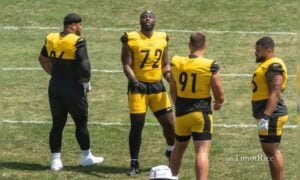 Steelers defensive line Esezi Otomewo Logan Lee