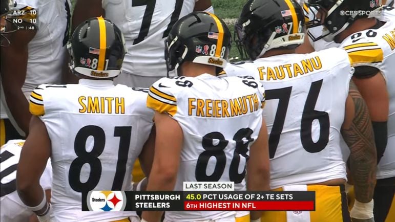 Steelers offense Pat Freiermuth