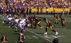 Steelers line of scrimmage