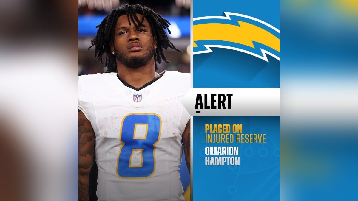 Omarion Hampton Chargers Injured Reserve Steelers Chargers October 6
